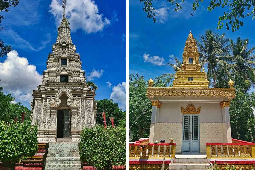 Những ngôi mộ tháp luôn hiện diện tại mỗi ngôi chùa