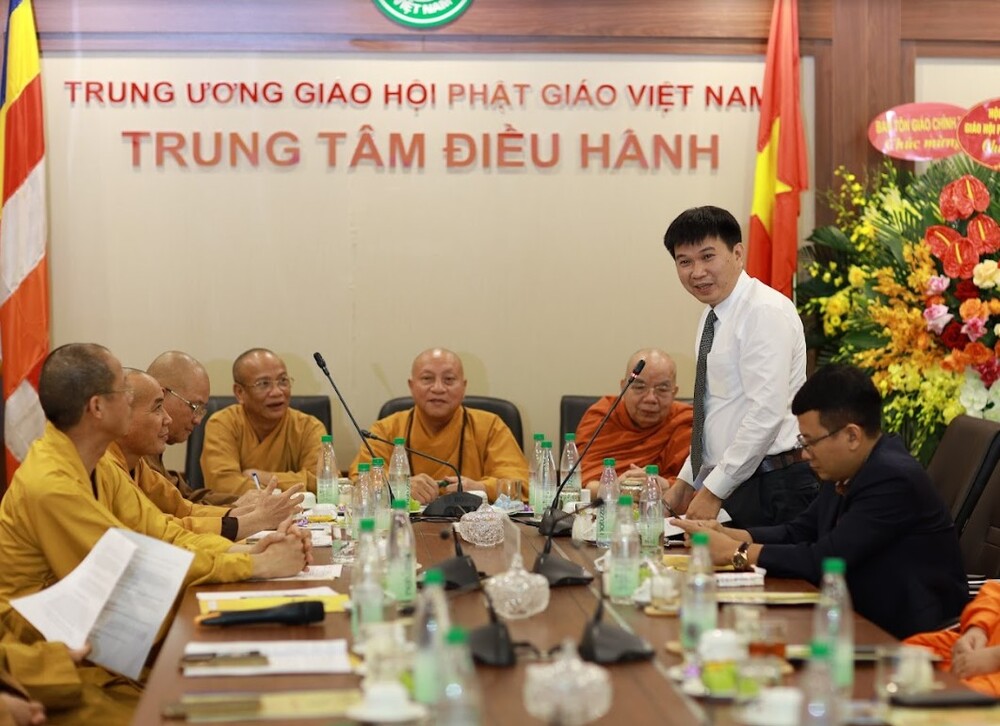 Ông Lê Minh Khánh - Vụ Trưởng vụ Phật giáo - Ban Tôn giáo Chính phủ phát biểu.