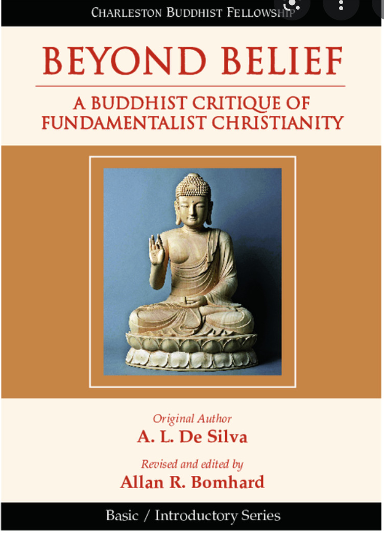 Bìa cuốn sách 'Beyond Belief - A Buddhist Critique of Fundamentalist Christianity'.