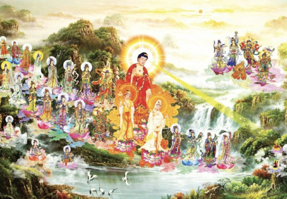 Thế giới Tịnh độ của Đức Phật A Di Đà.