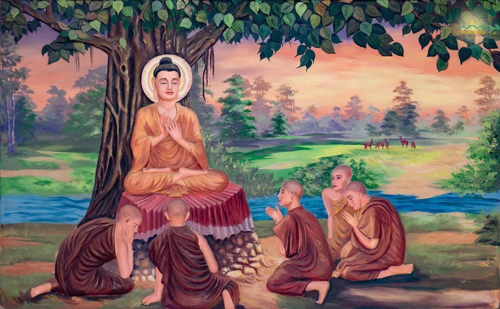 Sau khi chứng quả vị Phật, Đức Phật thuyết Pháp độ cho 5 anh em ông Kiều Trần Như