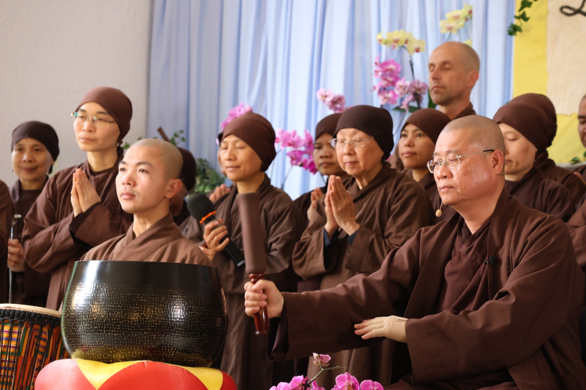 50 người đến từ 12 quốc gia xuất gia gieo duyên theo Làng Mai 15