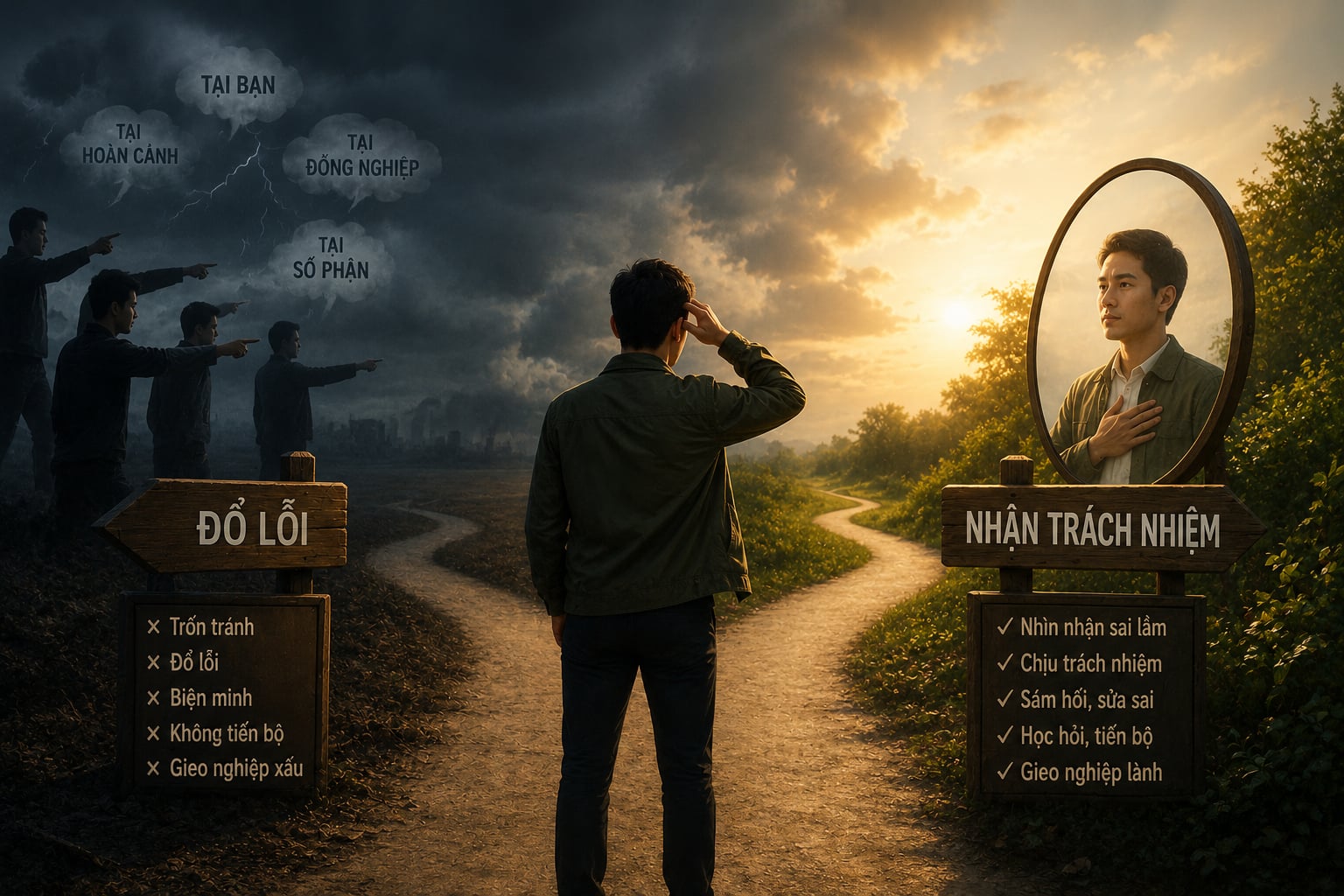 Xét nhân quả của việc làm sai rồi đổ lỗi cho người khác 1