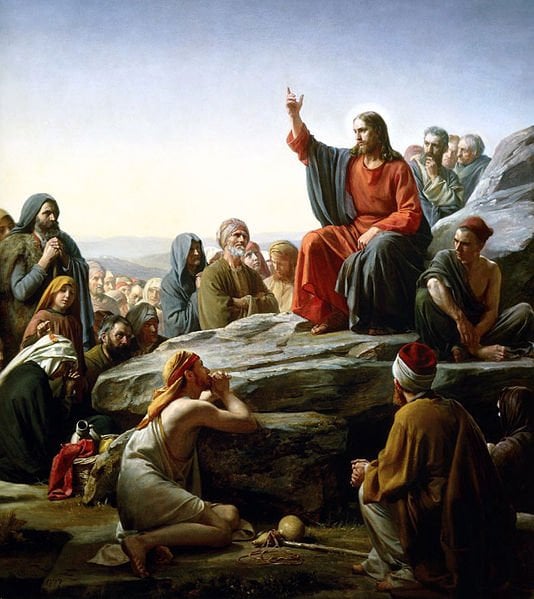 Chúa Giê-su và “Bài giảng trên núi” trong tranh vẽ của họa sĩ Carl Heinrich Bloch (Ảnh: Wikipedia)