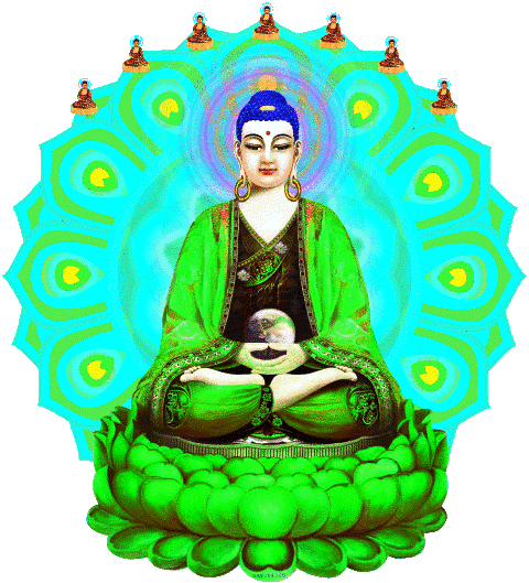 Vị Phật ban thuốc trị bệnh thân và bệnh tâm cho chúng sanh.
