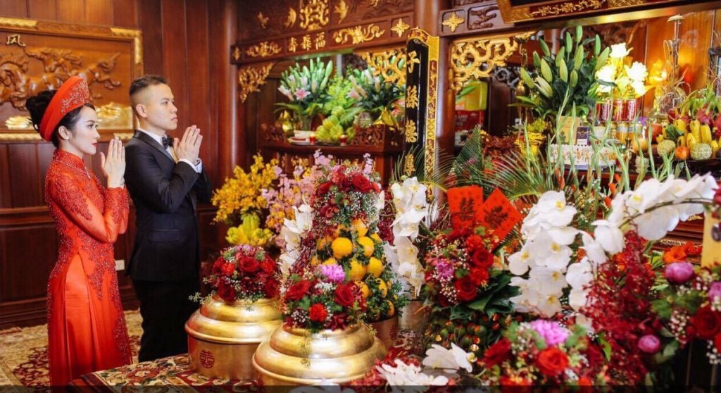 Nghi thức lễ gia tiên trong phong tục cưới hỏi ở Việt Nam