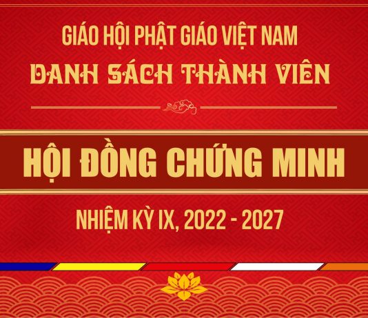 Danh sách Hội đồng chứng minh GHPGVN Nhiệm kỳ IX (2022 – 2027)