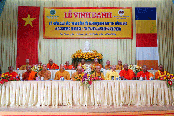 Lễ vinh danh cá nhân xuất sắc trong lãnh đạo Phật giáo tỉnh Tiền Giang năm 2023