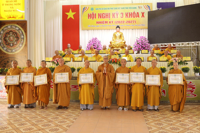 Tiền Giang: Phật giáo tỉnh tổ chức hội nghị tổng kết Phật sự năm 2023
