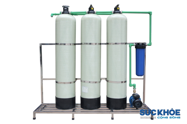 Thiết bị xử lý nước đầu nguồn 3 cột lọc, giải pháp cho nguồn nước nhiễm đá vôi