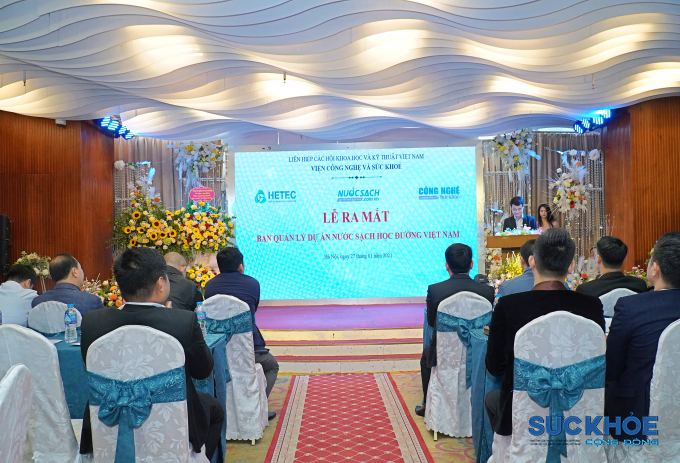 Hội trường sự kiện ra mắt Ban Quản lý Dự án Nước sạch học đường Việt Nam