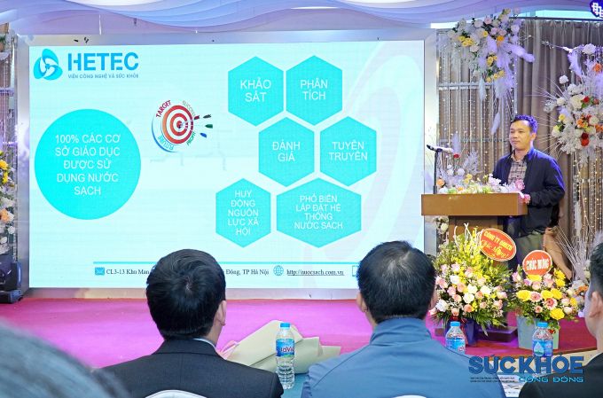 Tiến sĩ Nguyễn Tùng Linh - Trưởng ban Quản lý dự án Nước sạch học đường Việt Nam giới thiệu về dự án