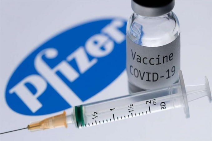 Vaccine COVID-19 của Pfizer. Ảnh: AFP