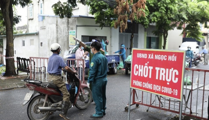 Toàn huyện Thanh Trì hiện có 26 chốt phong toả liên quan đến các trường hợp dương tính với SARS-CoV-2