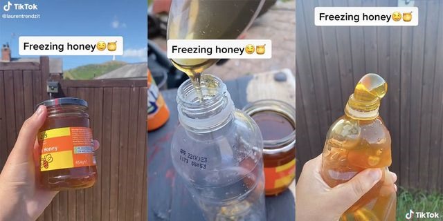 Đây là những hũ mật ong đông lạnh được nhóm bạn trẻ chia sẻ trên mạng xã hội