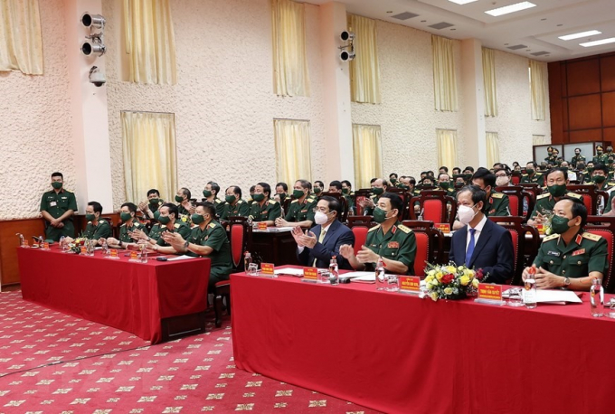 Thủ tướng Phạm Minh Chính và các đại biểu dự Lễ khai giảng năm học 2021-2022 của Học viện Quốc phòng
