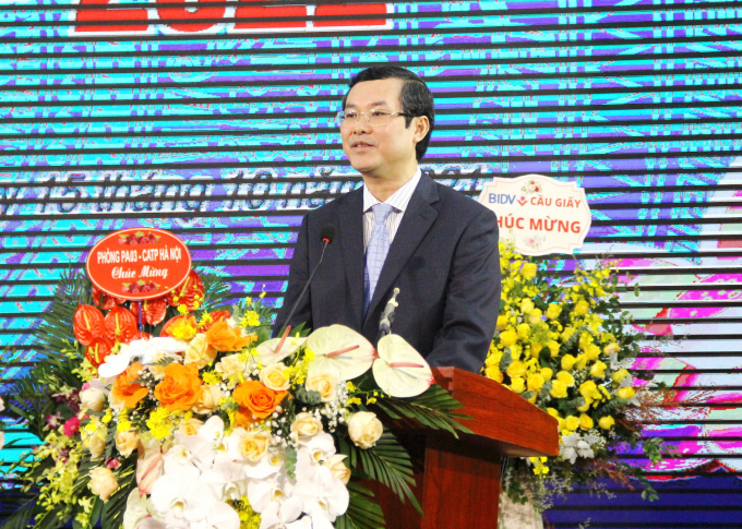 Thứ trưởng Nguyễn Văn Phúc phát biểu tại Lễ khai giảng năm học 2021-2022 của Trường ĐH Thương mại