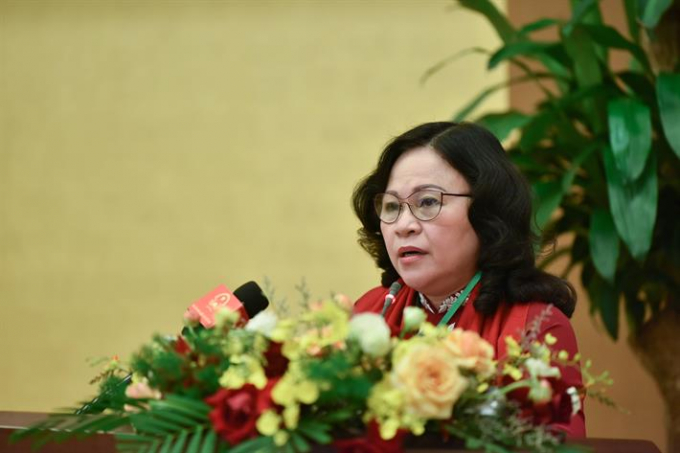 Thứ trưởng Bộ GDĐT Ngô Thị Minh phát biểu tham luận tại Hội thảo