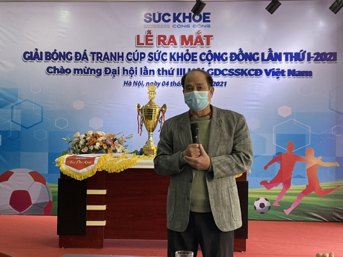 TS. Nguyễn Thiện Trưởng – Phó Chủ tịch Thường trực Hội giáo dục chăm sóc sức khỏe cộng đồng Việt Nam phát biểu tại buổi lễ.