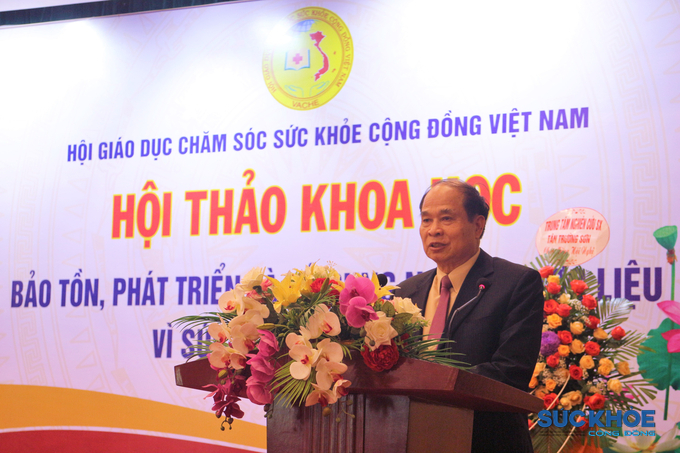TS. Nguyễn Thiện Trưởng - Phó Chủ tịch Trung ương Hội GDCSSKCĐ Việt Nam phát biểu bế mạc hội thảo