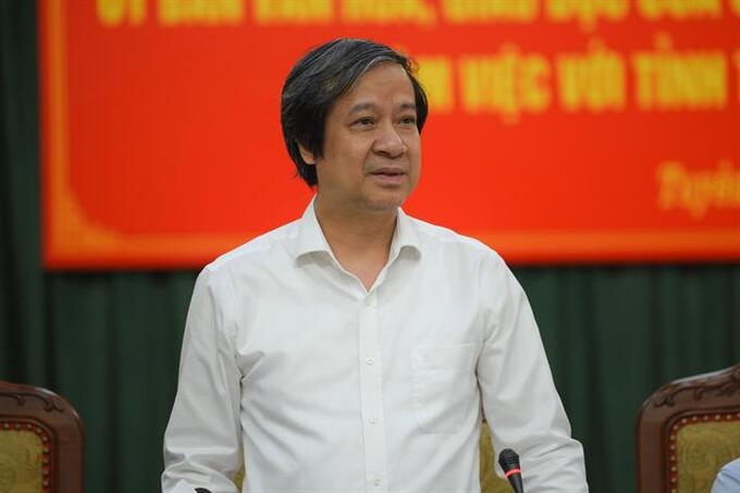 Bộ trưởng Nguyễn Kim Sơn phát biểu trong cuộc làm việc với lãnh đạo tỉnh Tuyên Quang