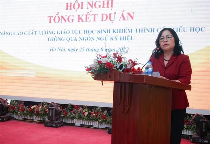 Thứ trưởng Ngô Thị Minh phát biểu tại hội nghị