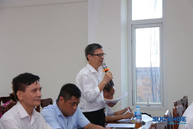 Ông Bùi Ngọc Minh - Ủy viên Thường vụ Trung ương Hội khóa III, Trưởng ban Tuyên truyền - Giáo dục phát biểu tại hội nghị