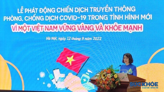 Thứ trưởng Nguyễn Thị Liên Hương phát biểu tại lễ phát động