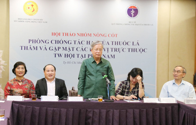 Ông Nguyễn Hồng Quân – Nguyên uỷ viên Trung ương Đảng, Chủ tịch Trung ương Hội GDCSSKCĐ Việt Nam phát biểu chỉ đạo