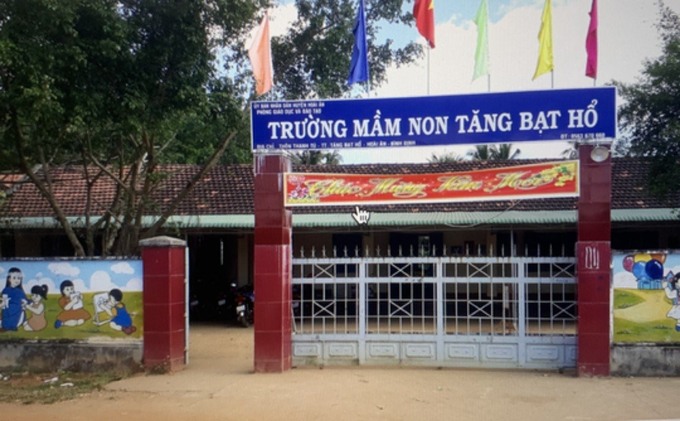 Trường Mầm non Tăng Bạt Hổ nơi xảy ra sự việc. Ảnh Ngọc Oai