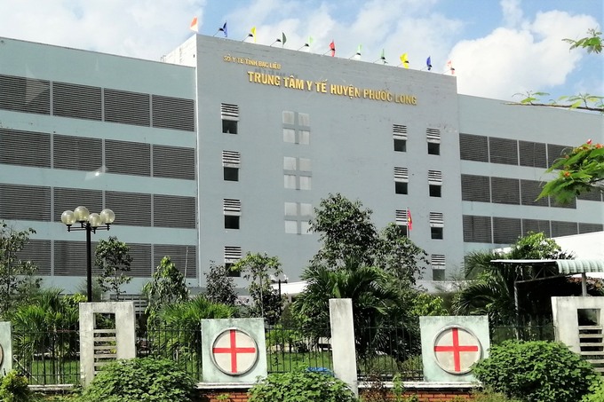 Trung tâm Y tế huyện Phước Long, tỉnh Bạc Liêu nơi 6 học sinh nhập viện sau khi uống trà sữa. Ảnh: NH