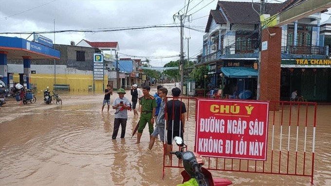 Quảng Nam cảnh báo lũ trên các sông. Ảnh: LĐO