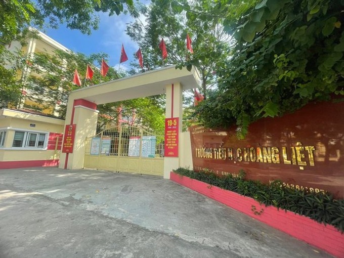 Trường Tiểu học Hoàng Liệt, nơi xảy ra sự việc. Ảnh: LĐO