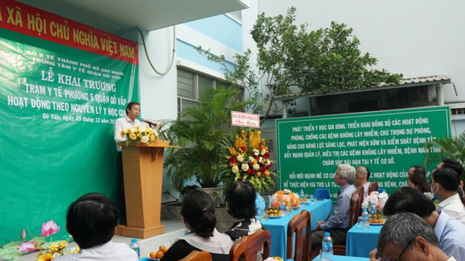 TS.BS. Nguyễn Văn Vĩnh Châu – Phó Giám đốc Sở Y tế phát biểu tại Lễ ra mắt