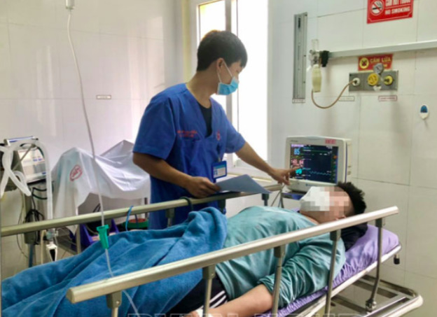 Bệnh nhân đã ổn định sức khỏe sau khi được cấp cứu tại Bệnh viện Việt Nam – Thụy Điển Uông Bí. Ảnh: SKĐS