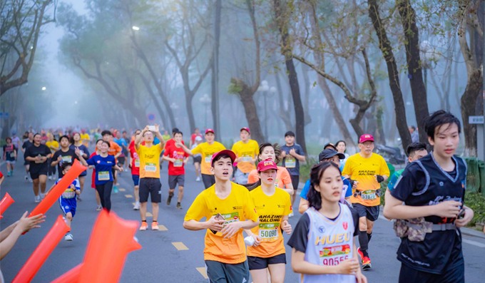 Hue Jogging - Cùng chạy vì cộng đồng lần thứ 3 năm 2023 với chủ đề “Xuân Yêu thương”. Ảnh: Thuathienhue.gov