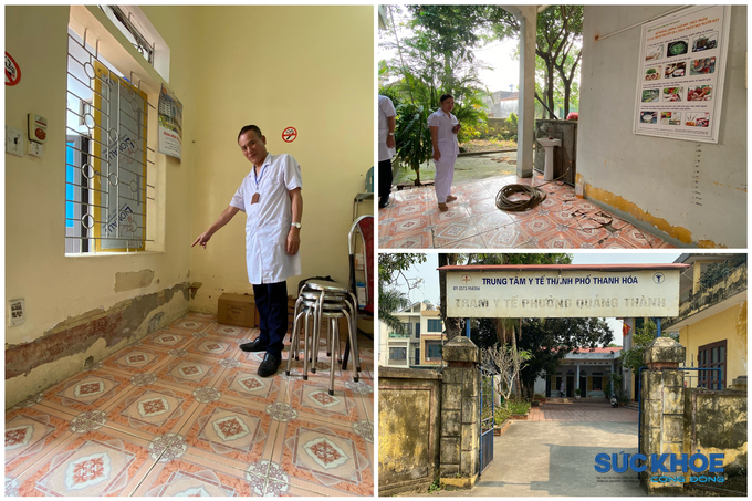 Trạm y tế phường Quảng Thành, TP Thanh Hóa xuống cấp nghiêm trọng