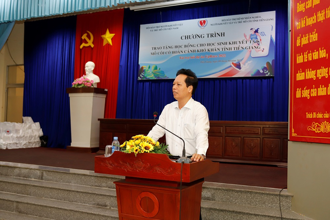Phó Chủ tịch UBND tỉnh Nguyễn Thành Diệu phát biểu tại chương trình