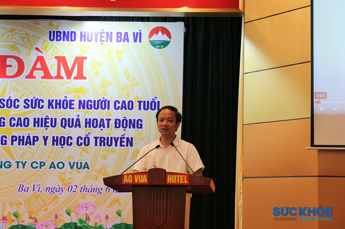 Ông Nguyễn Đức Anh – Phó Chủ tịch UBND huyện Ba Vì, TP. Hà Nội chia sẻ tại tọa đàm