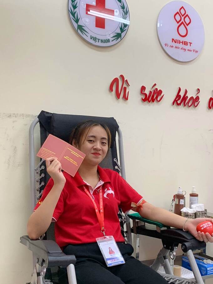 Lê Thị Thu Phương - Đội trưởng CLB Thanh niên Tình nguyện vận động hiến máu nhân đạo Trường Cao đẳng Sư phạm Trung ương