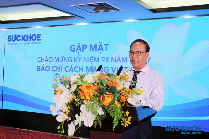 TS. Vương Văn Việt - Bí thư Chi bộ, Tổng Biên tập Tạp chí SKCĐ phát biểu tại chương trình