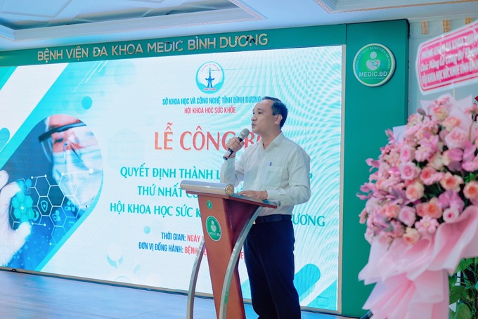 Ông Nguyễn Minh Châu, Phó Giám đốc Sở Khoa học và Công nghệ tỉnh Bình Dương phát biểu tại lễ ra mắt
