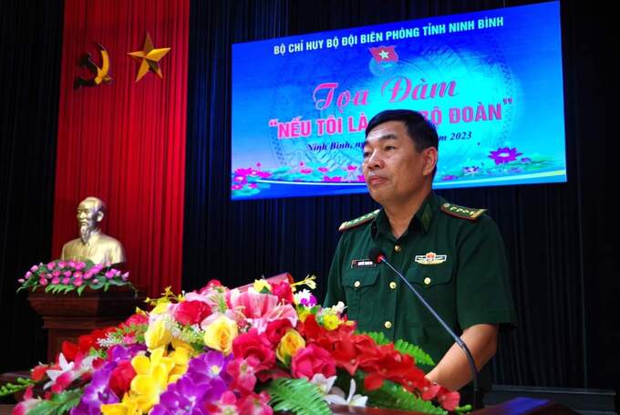 Đại tá Nguyễn Thanh Hải, Phó Chủ nhiệm Chính trị BĐBP Phát biểu chỉ đạo tại buổi tọa đàm