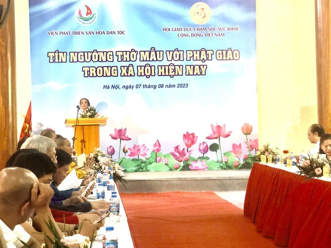 GS.TS. Bùi Quang Thanh – Chủ tịch HĐKH, Viện Phát triển Văn hóa Dân tộc đề dẫn Diễn đàn Tín ngưỡng Thờ Mẫu với Phật giáo trong xã hội hiện nay