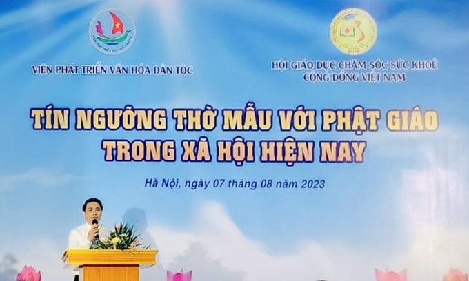 Ông Vũ Việt Anh – Phó Chủ tịch Hội GDCSSKCĐ Việt Nam phát biểu tại Diễn đàn  