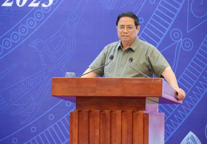 Thủ tướng Chính phủ Phạm Minh Chính phát biểu tại hội nghị  