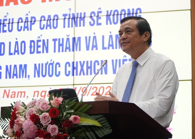 Đồng chí Phan Việt Cường phát biểu tại buổi làm việc