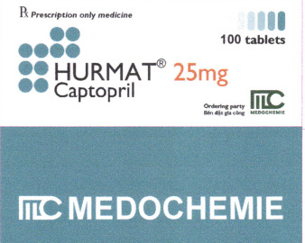 Thuốc viên nén Hurmat (Captopril 25 mg)