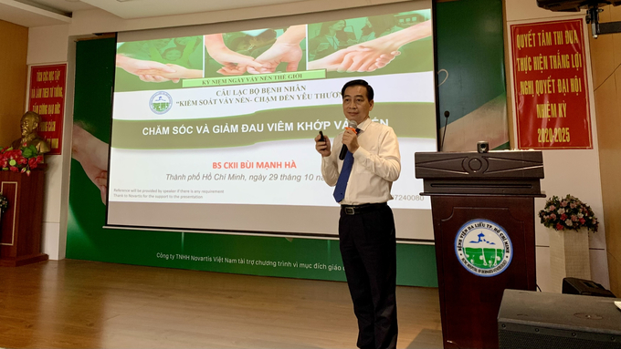 BSCKII Bùi Mạnh Hà- Phó Giám đốc Bệnh viện Da liễu TP. HCM chia sẻ về chăm sóc và giảm đau viêm khớp vảy nến