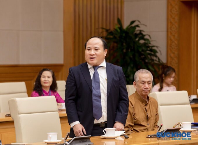 Ông Phạm Đình Vương, Ủy viên Ban Thường vụ, Trưởng Văn phòng Đại diện Hội GDCSSKCĐ Việt Nam tại TP. HCM phát biểu tại buổi làm việc